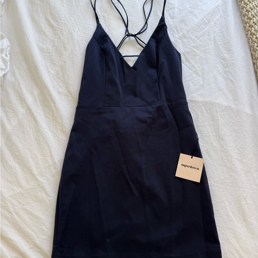 Superdown Black Backless Dress